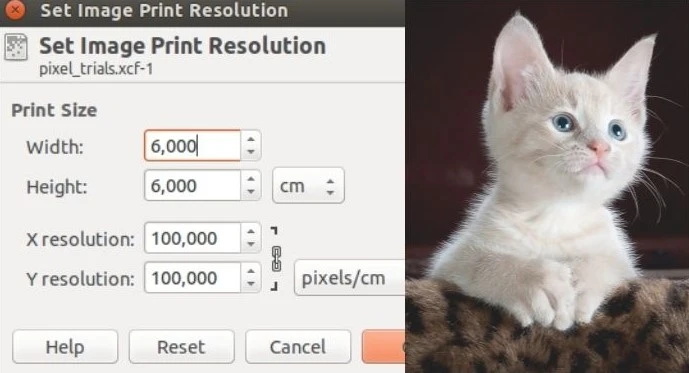 How to change the resolution of a picture